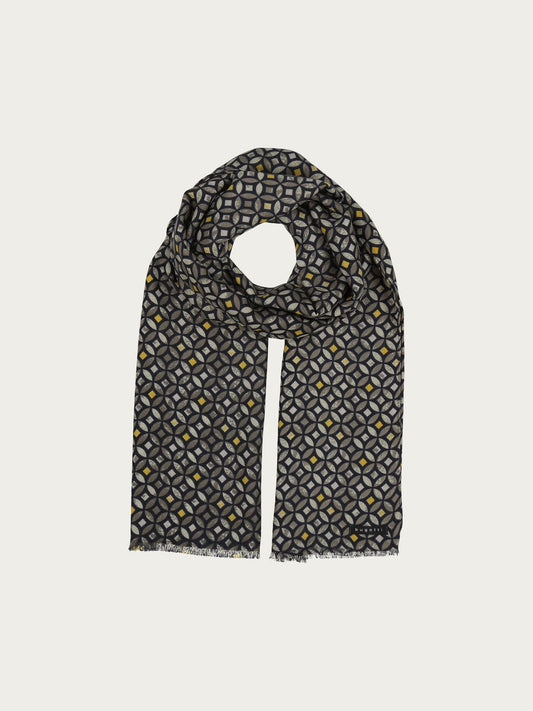 Khaki and Yellow supple scarf by Bugatti