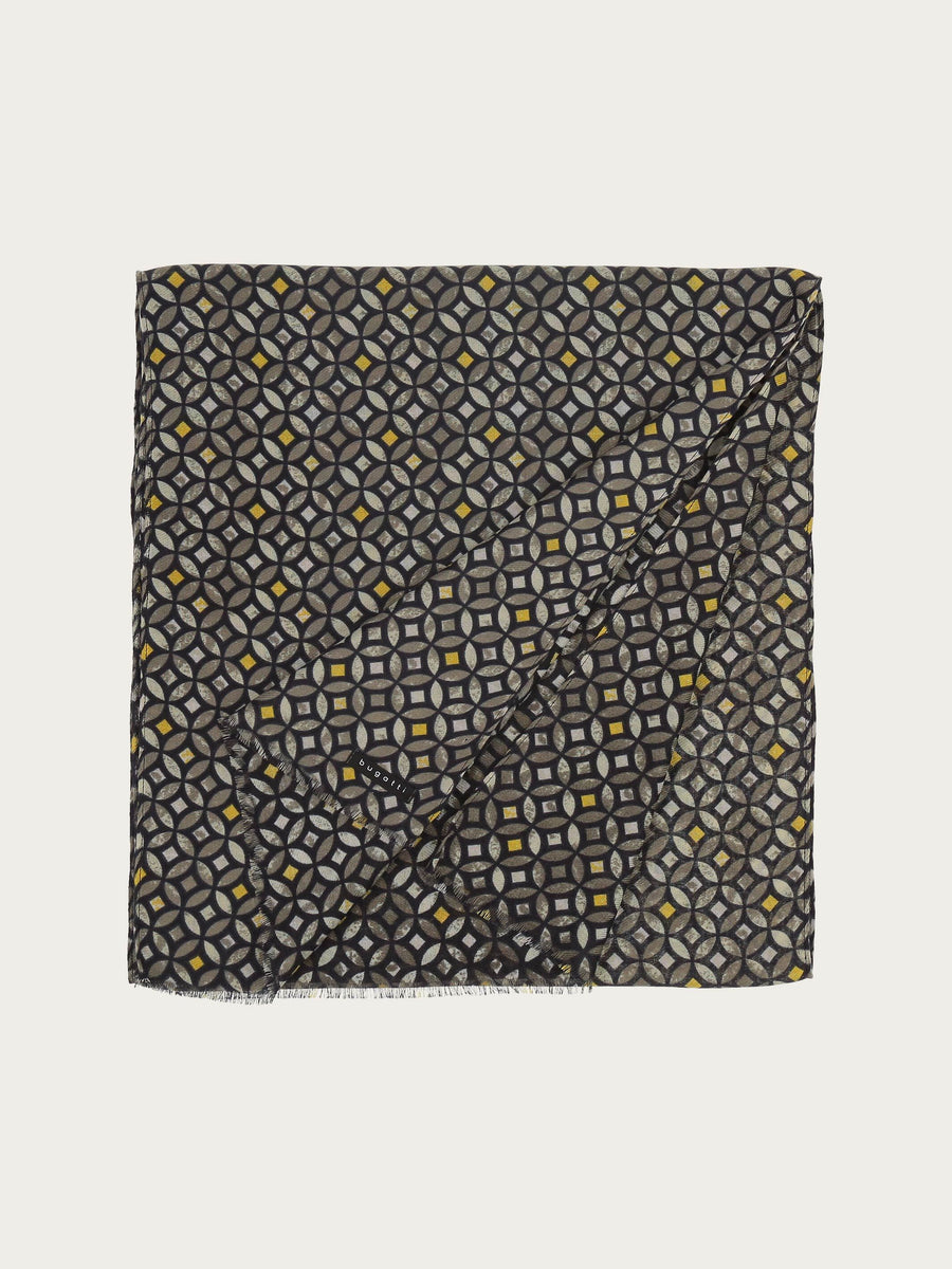 Khaki and Yellow supple scarf by Bugatti