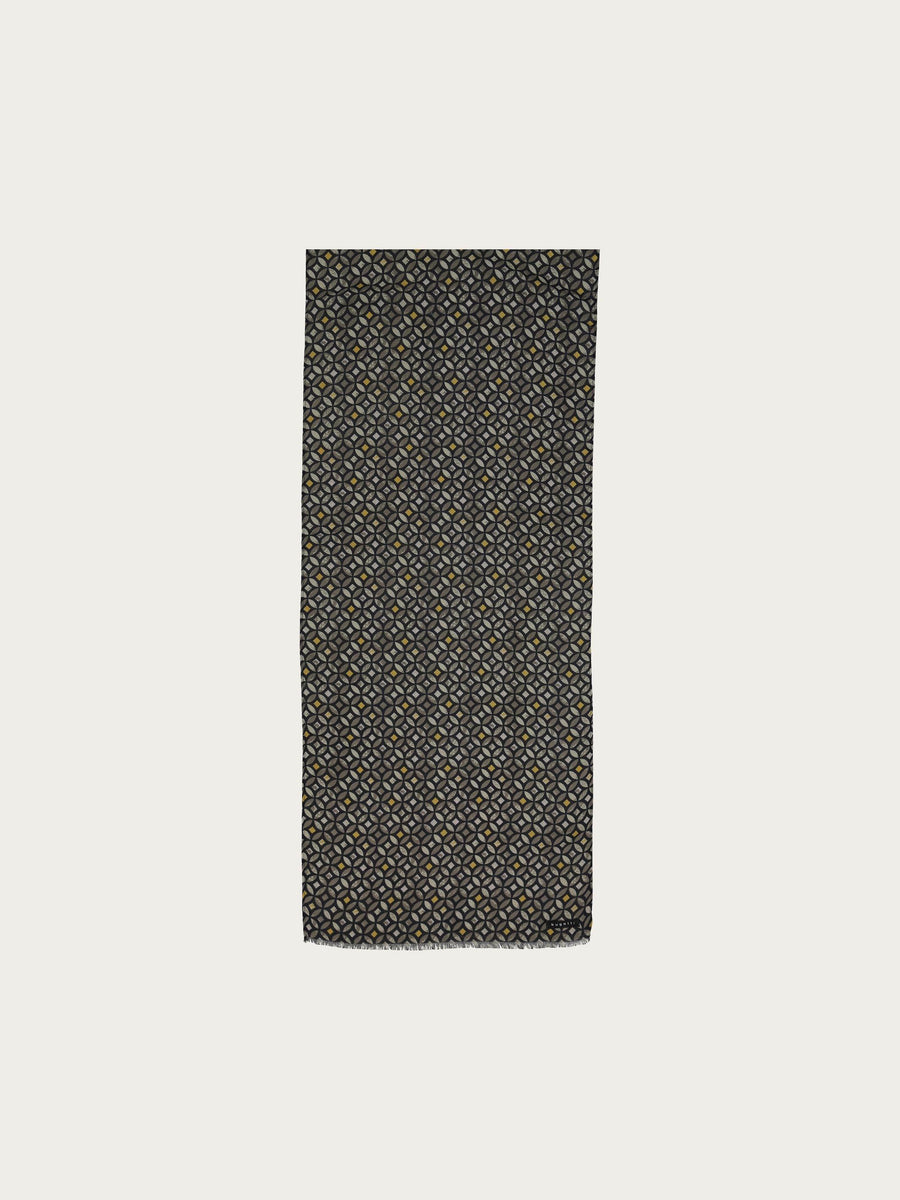 Khaki and Yellow supple scarf by Bugatti