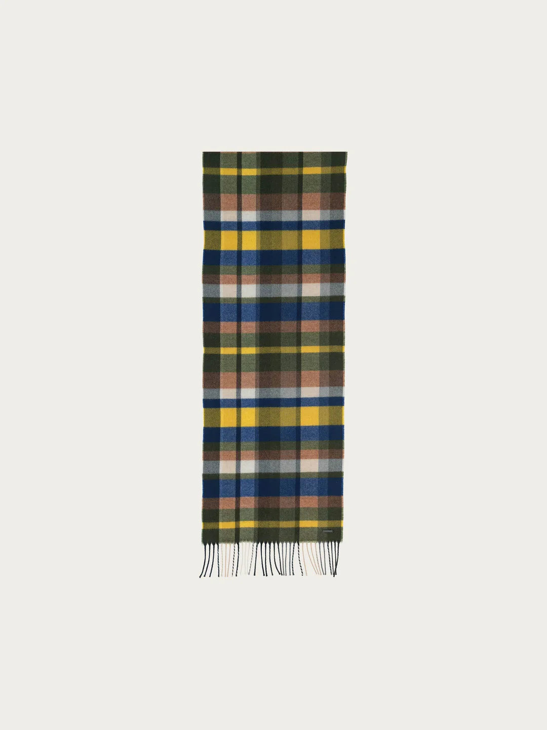 Yellow, blue, green and grey scarf by Bugatti