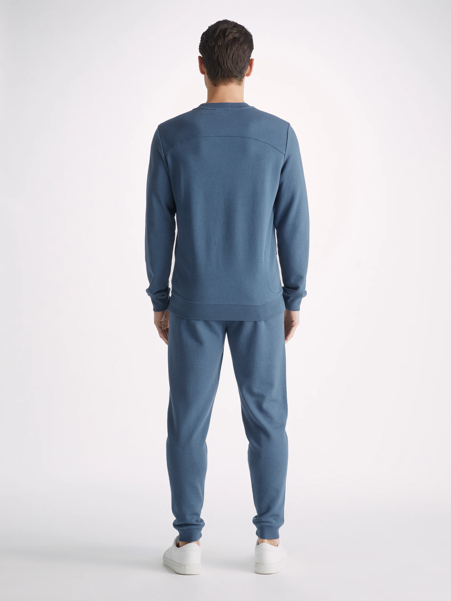 Quinn Cotton Modal Sweatshirt in Denim by Derek Rose