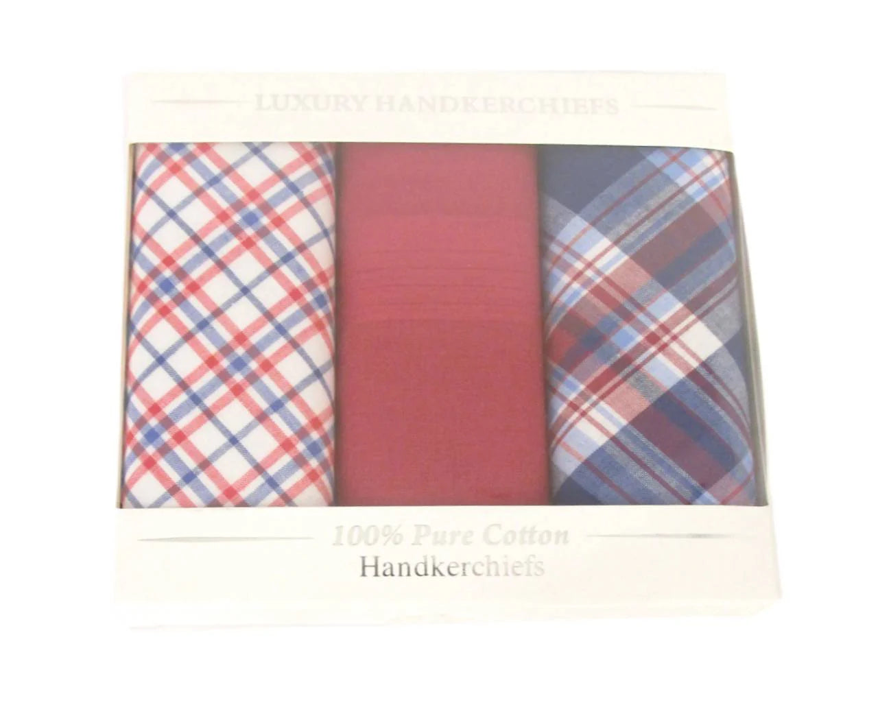 Red White Blue Cotton Handkerchief trio by Van Buck