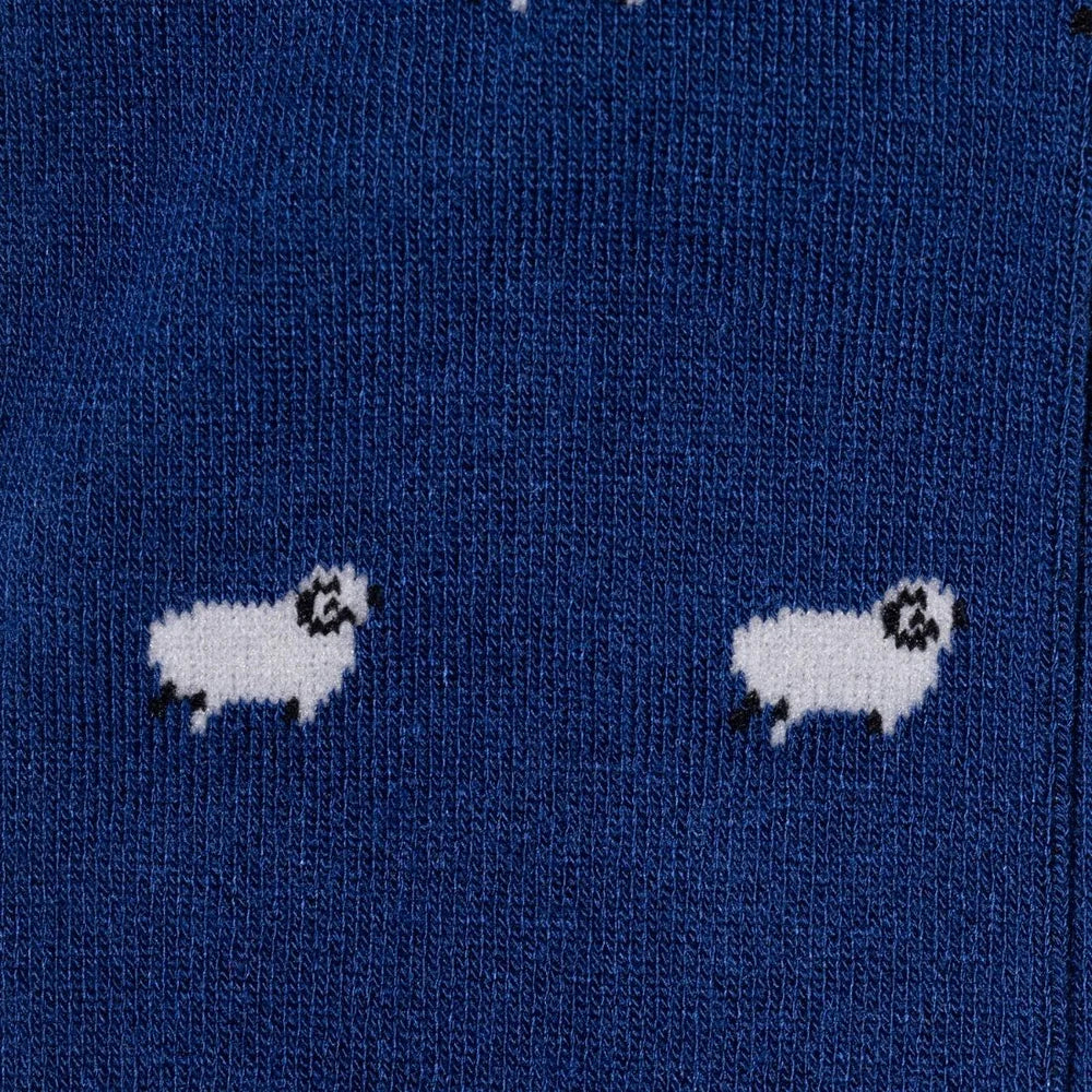 Sheep socks in blue by Swole Panda