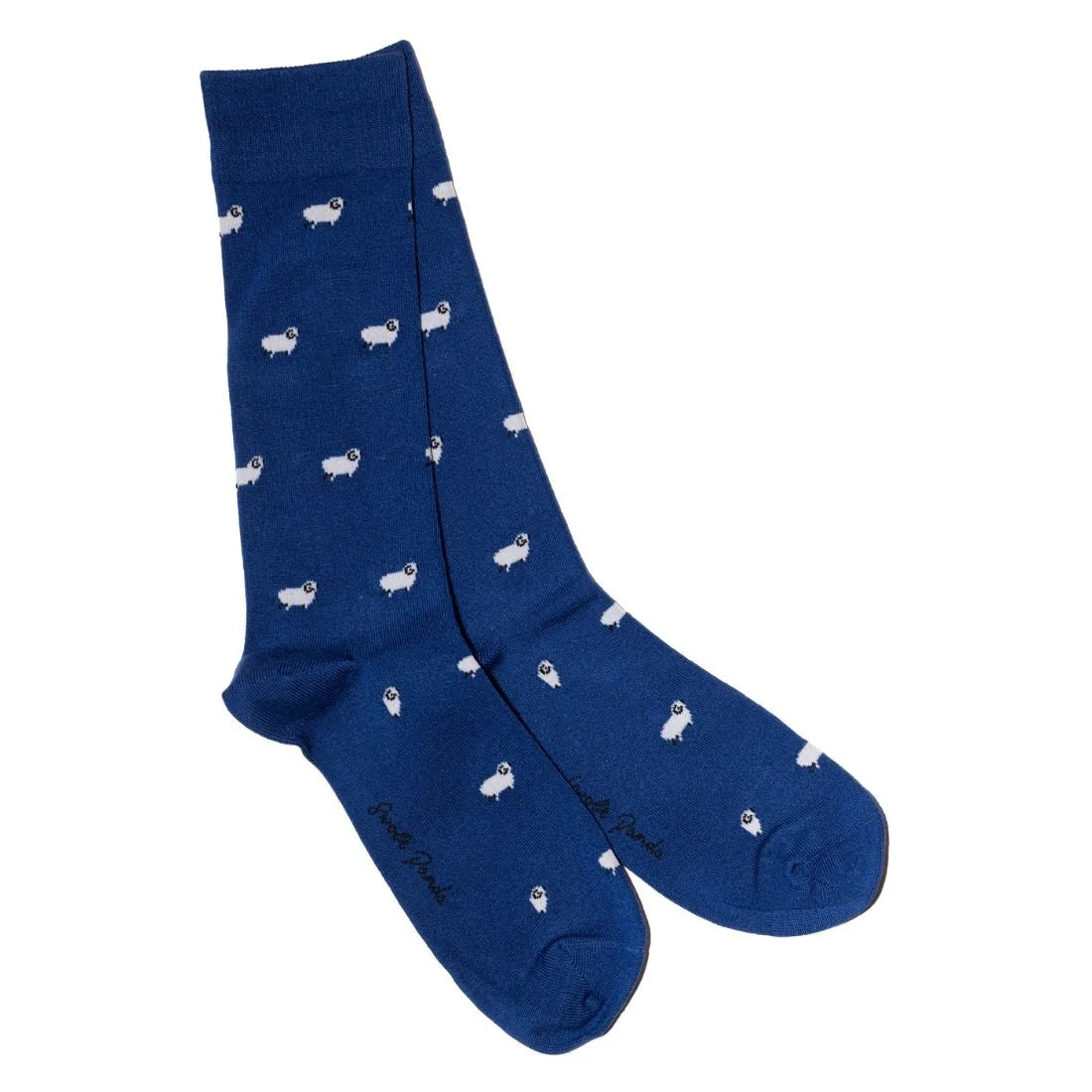 Sheep socks in blue by Swole Panda