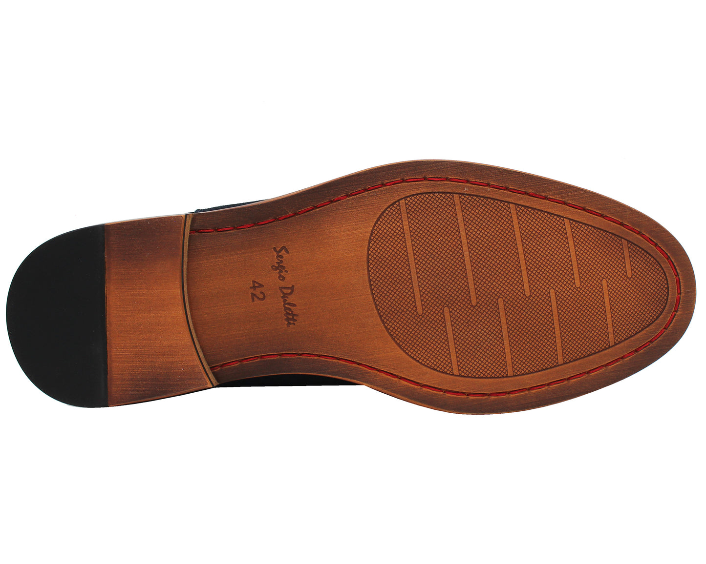 Leather and suede boot in navy by Sergio Duletti