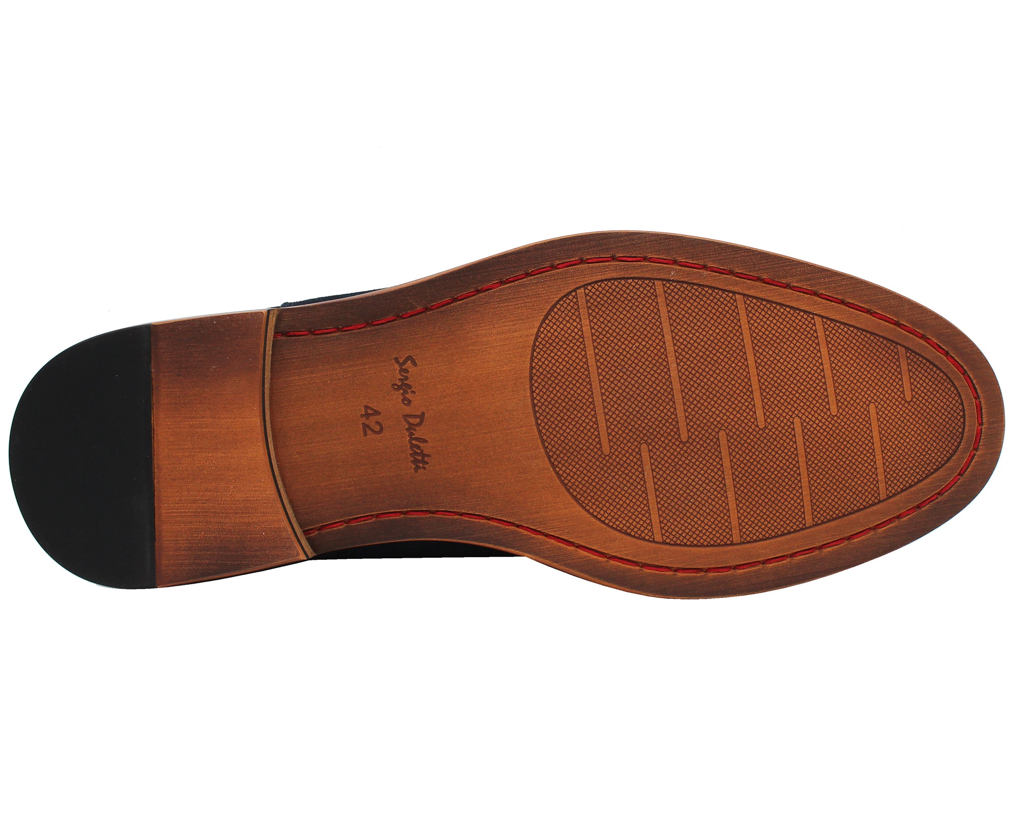 Leather and suede boot in navy by Sergio Duletti