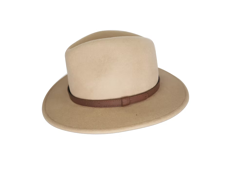 Crushable Wool Hat in Beige by Dentons