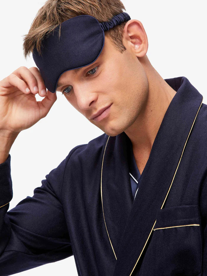 Duke 1 navy sleep mask by Derek Rose