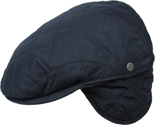 Quilted windproof cap in navy by Bugatti
