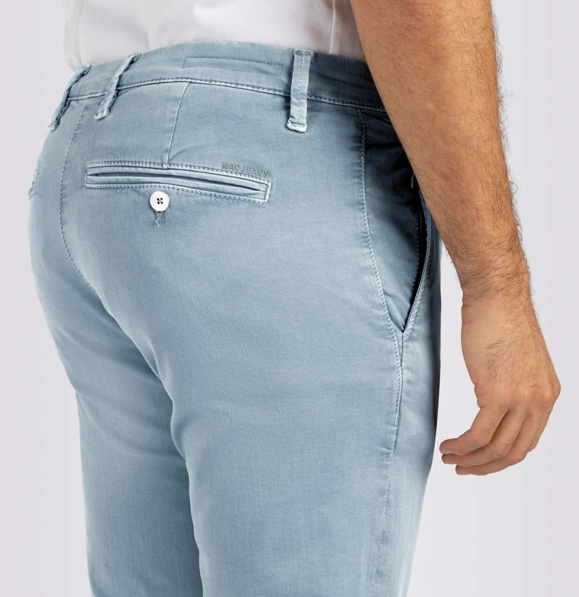 Driver Pants in Steely Blue by MA