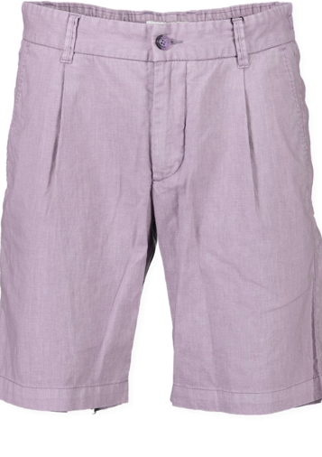 Cotton linen mix shorts in Plum by S4