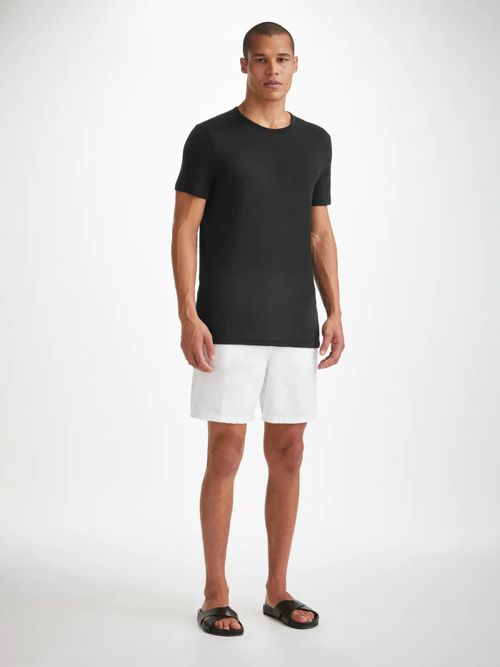 Jordan linen t-shirt in Black by Derek Rose