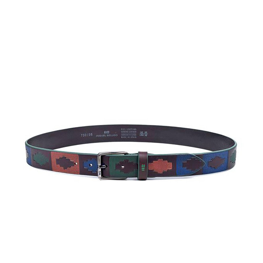 Hand painted motif belt by Bellido