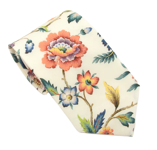Eva Belle in teal Liberty fabric tie by Van Buck