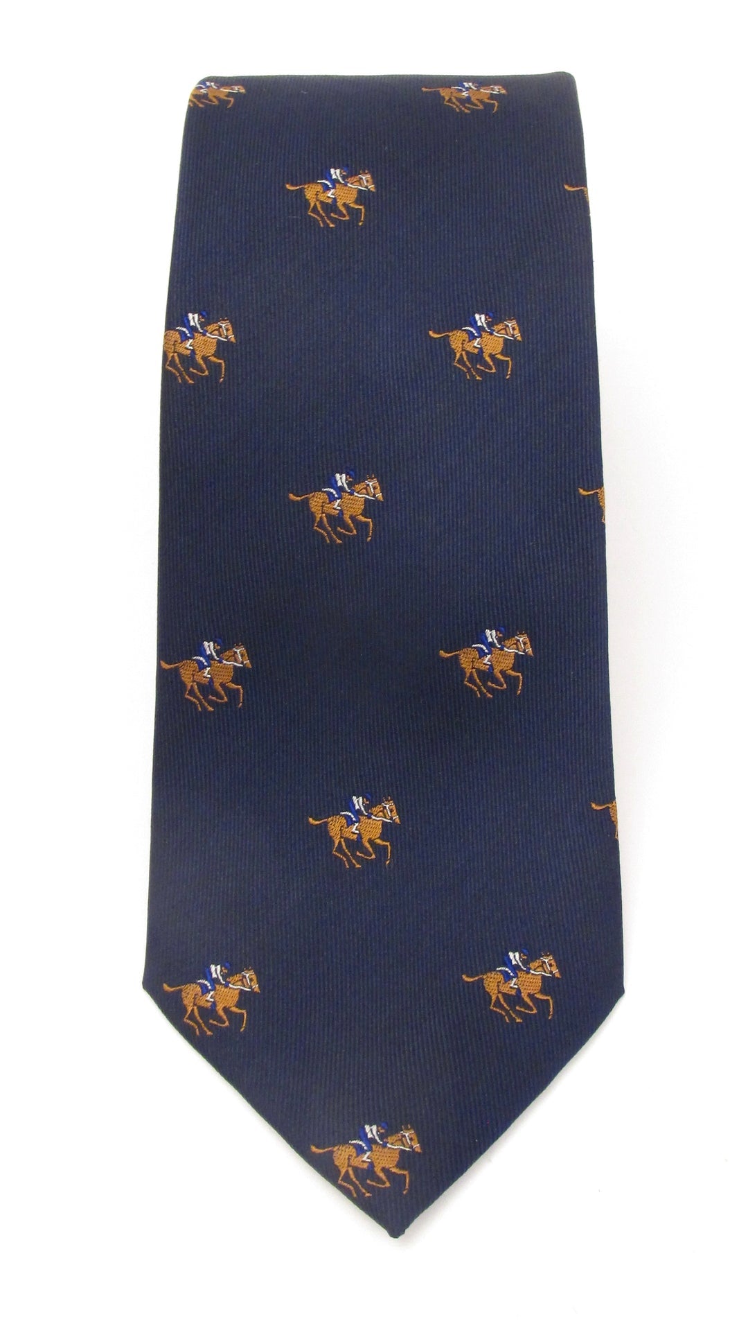 Horse Racing Jockey Tie in Navy by Van Buck