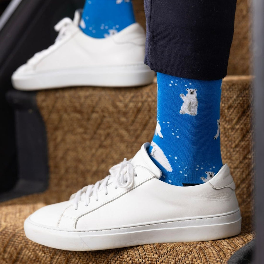 Polar Bear Bamboo Socks by Swole Panda