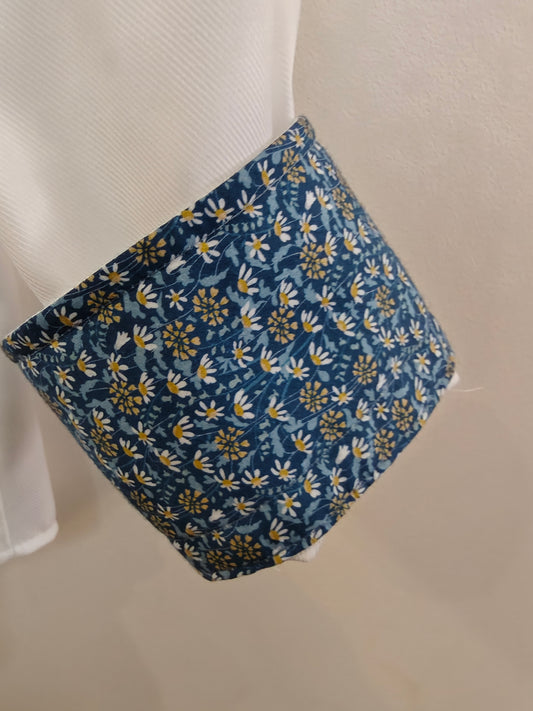 White shirt with blue floral detail by R2