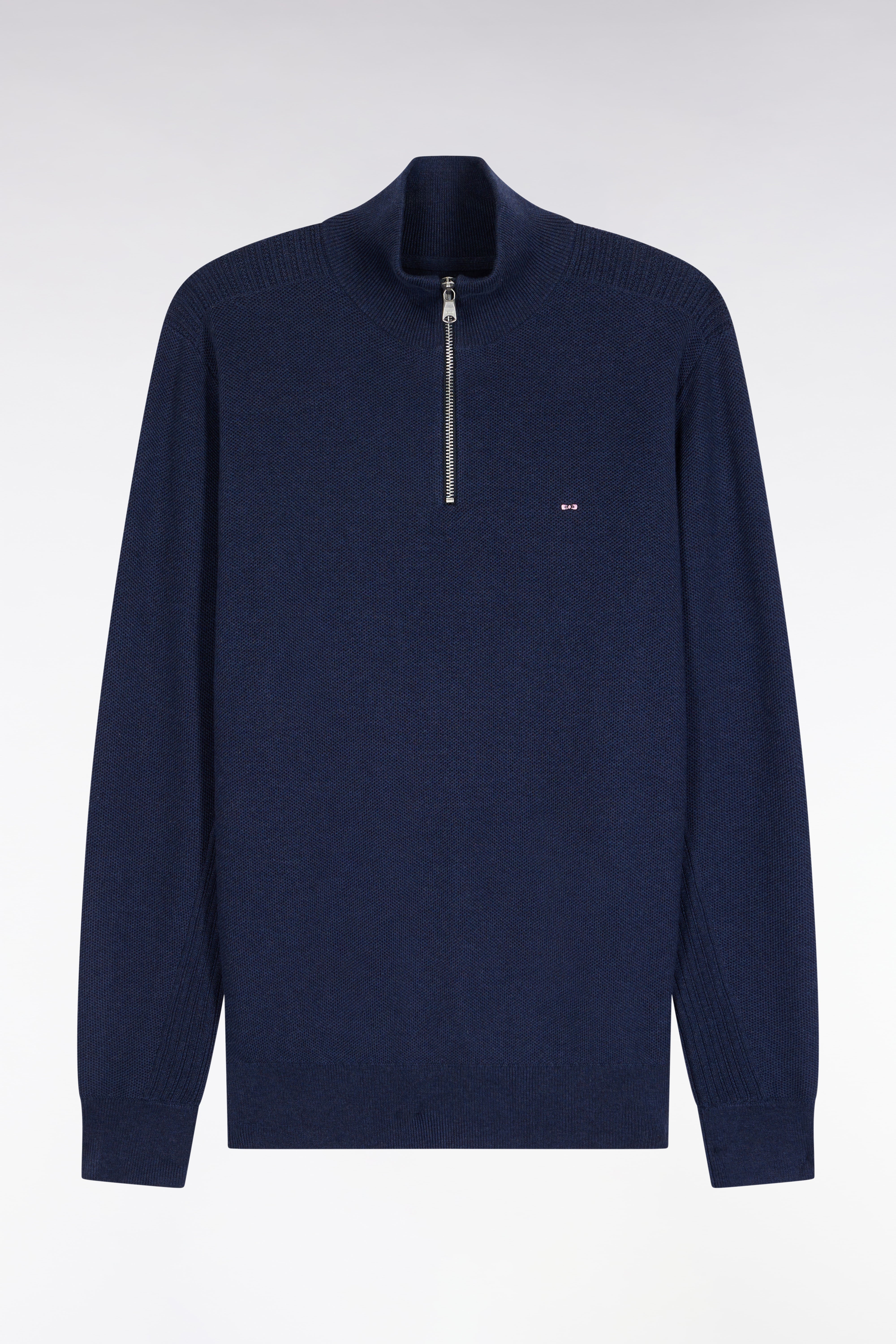 Honeycomb Trucker 1/4 Zip Neck in Blue by Eden Park