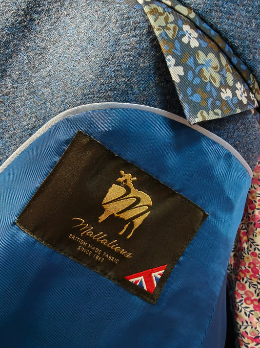 Blue tweed jacket by Mazzelli