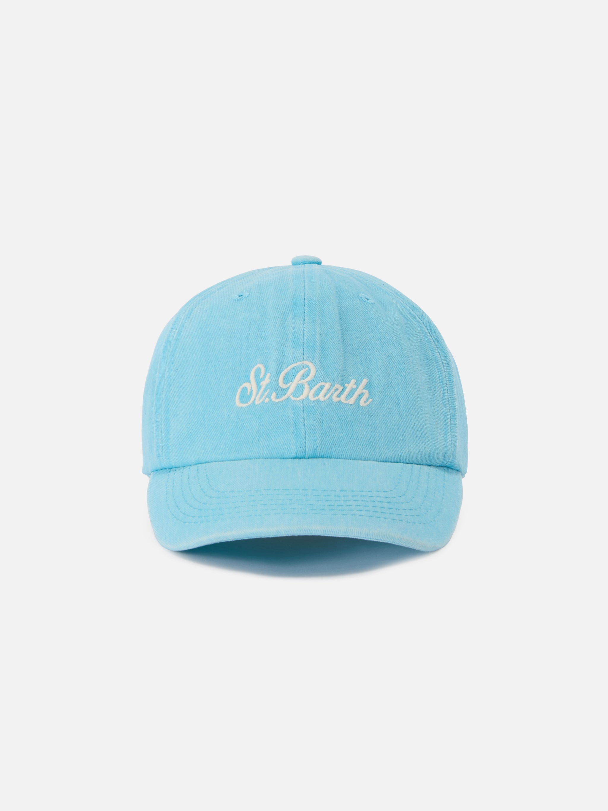 Vintage Linen Baseball cap inLight Blue by Saint Barth