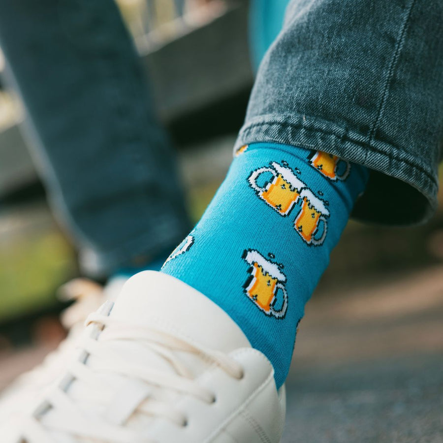 Beer Bamboo Socks by Swole Panda