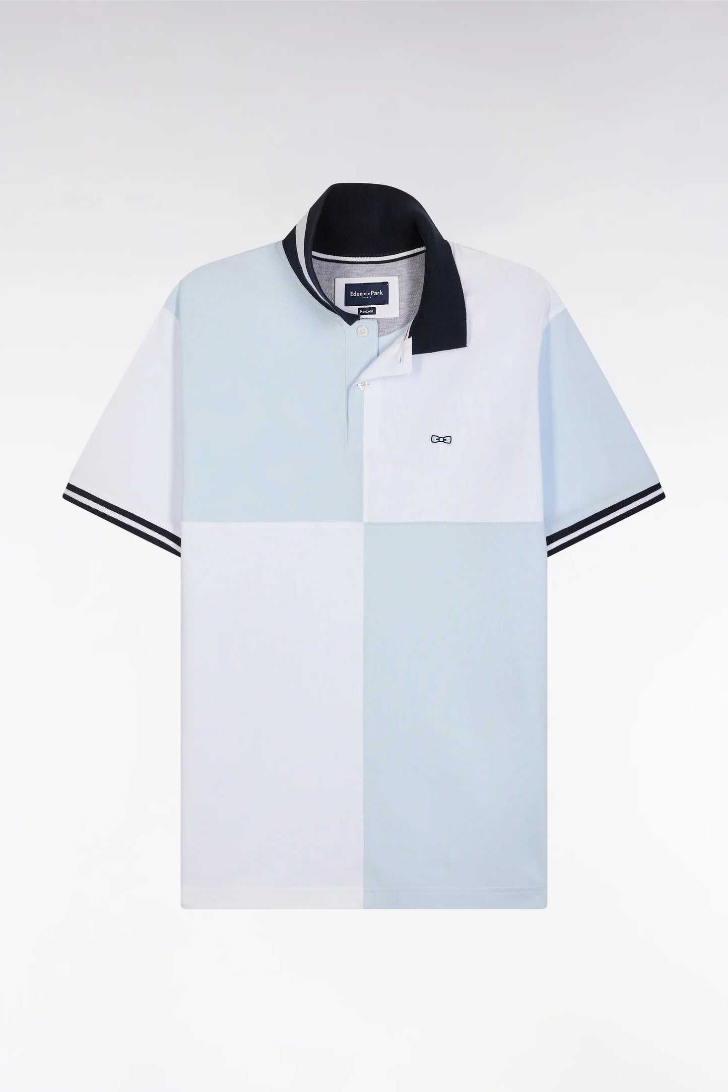 Sky blue and white polo by Eden Park