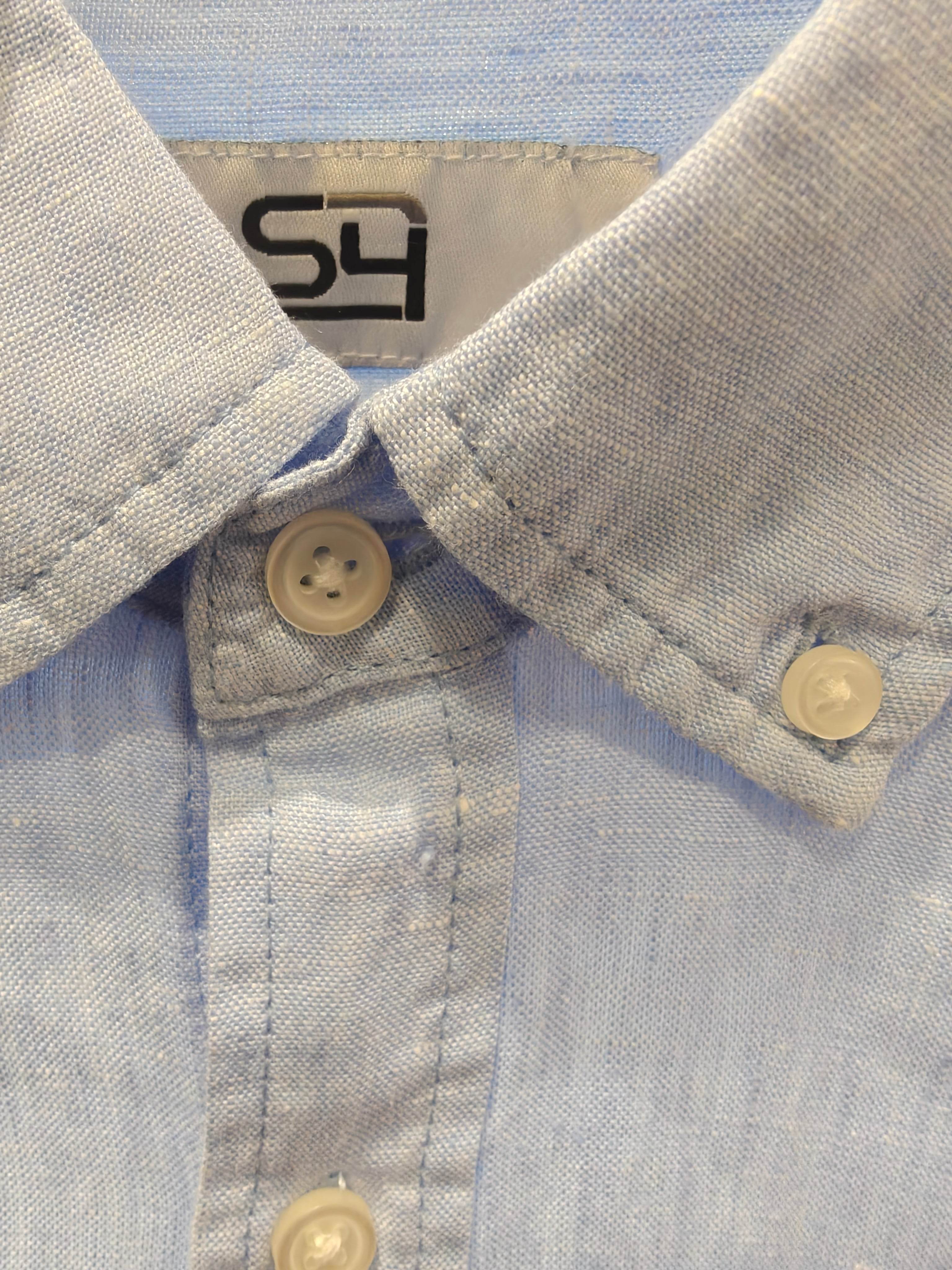 Linen Shirt in Baby Blue by S4