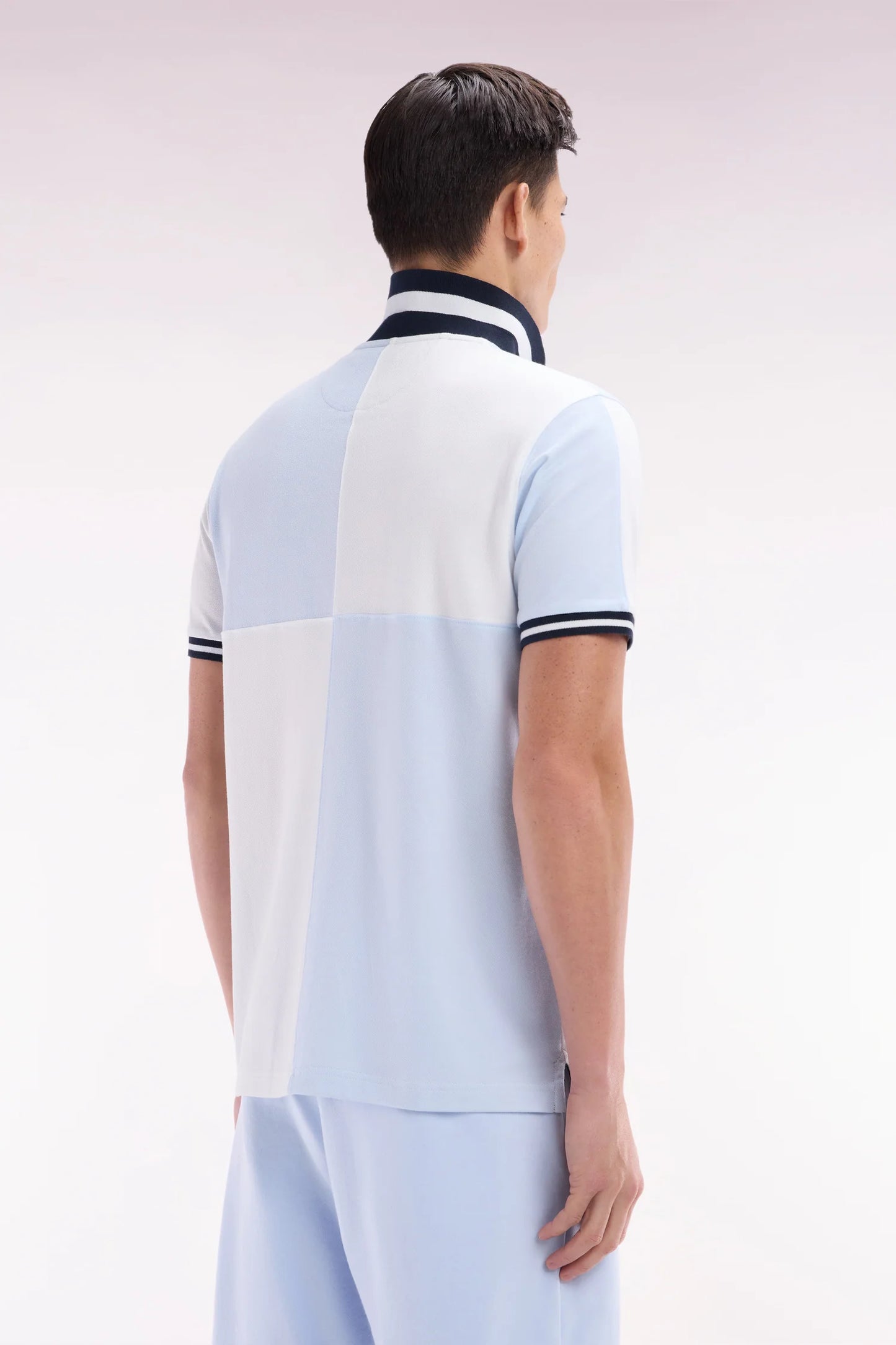 Sky blue and white polo by Eden Park