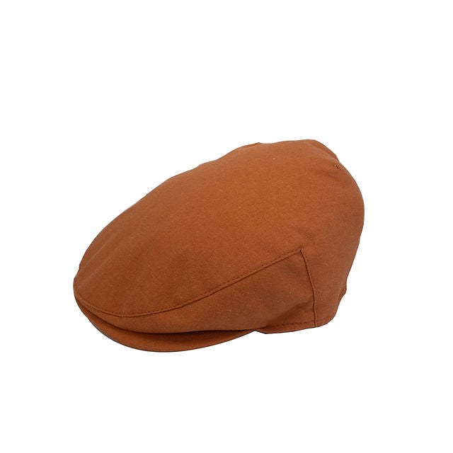 Linen Flat Cap in Terracotta by Denton