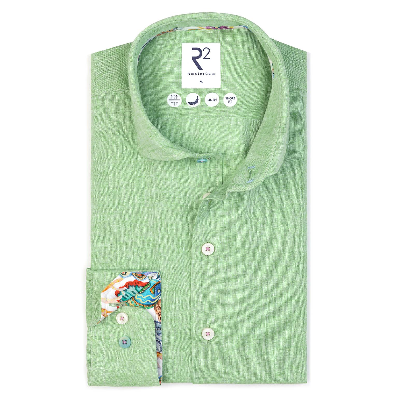 Cotton Linen Blend in Green By R2