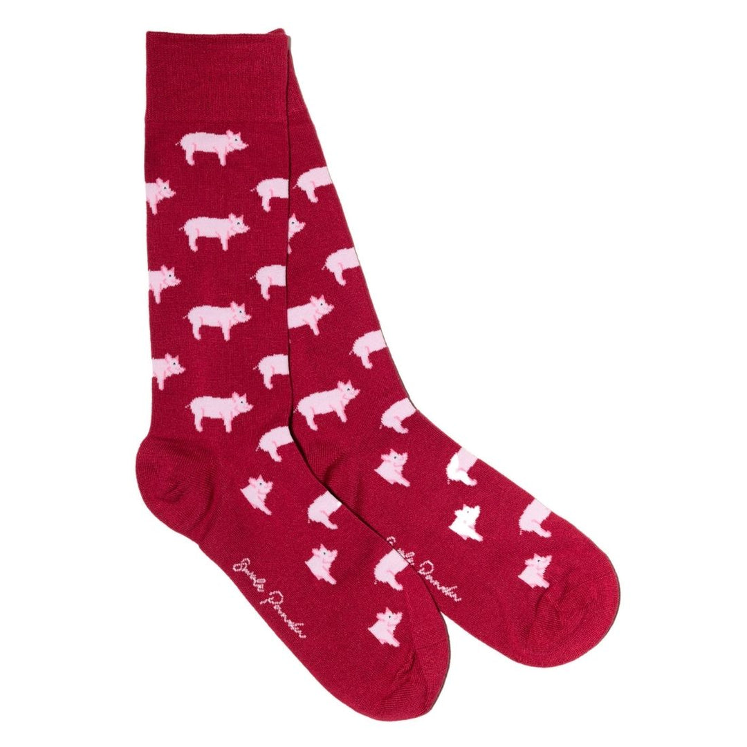 Pig Bamboo Socks by Swole Panda
