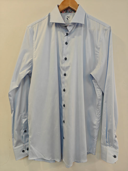 Blue shirt with Liberty Anokhi Rose floral detail by R2