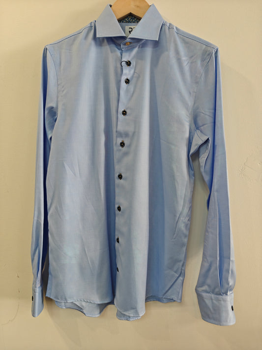 Blue shirt with blue floral detail by R2