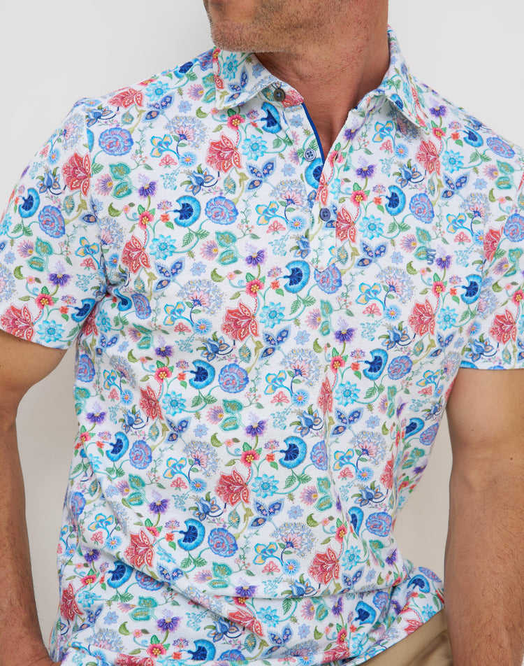 Bright Floral Polo by R2
