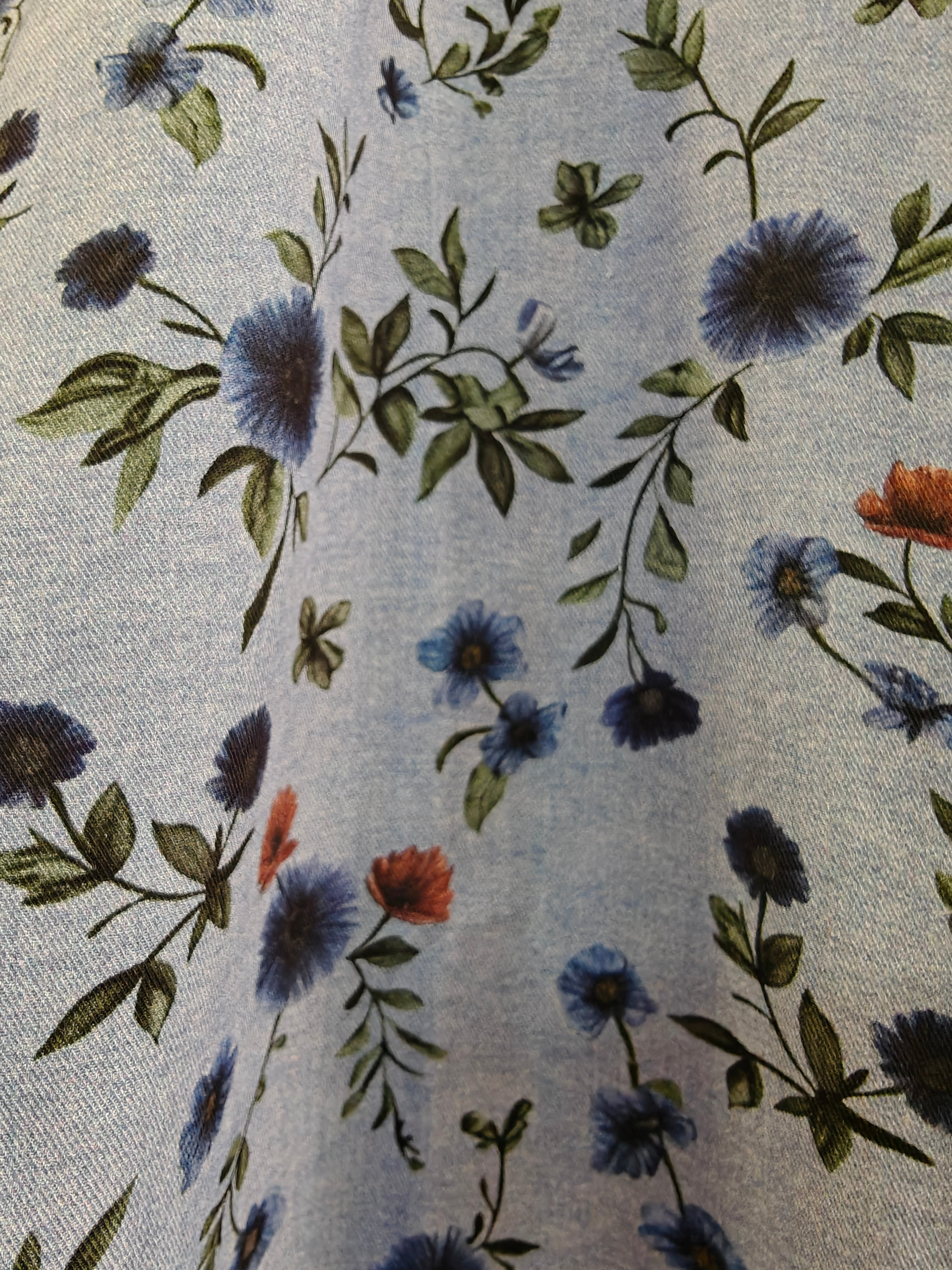 Blue Floral Cotton by R2