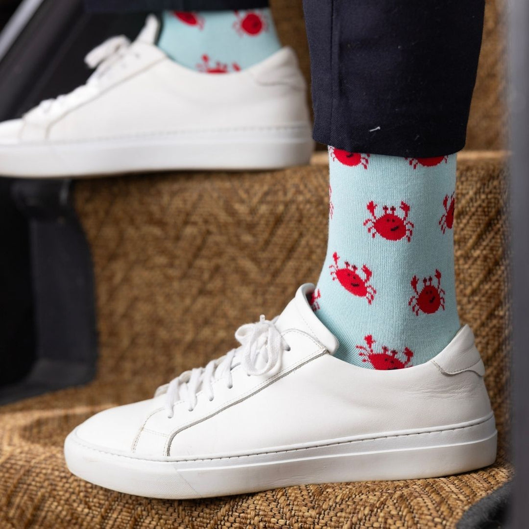 Crab Bamboo Socks by Swole Panda