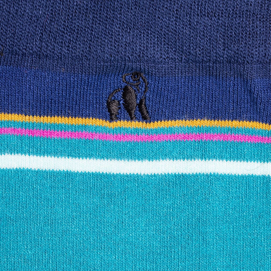 Teal Stripe socks by Swole Panda