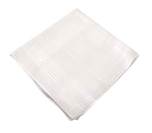 White Cotton Handkerchief Trio by Van Buck