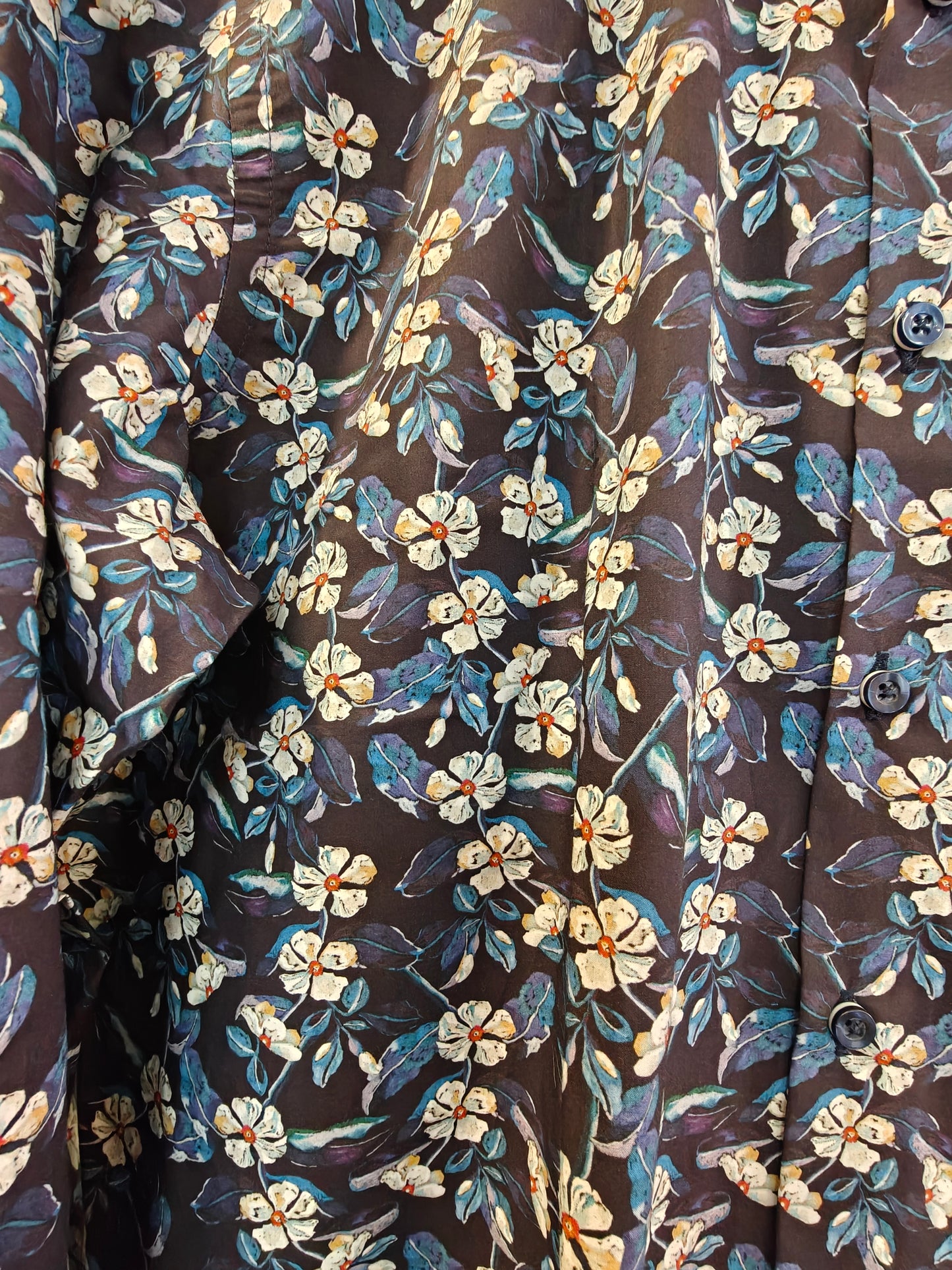 White flower Liberty fabric shirt by R2