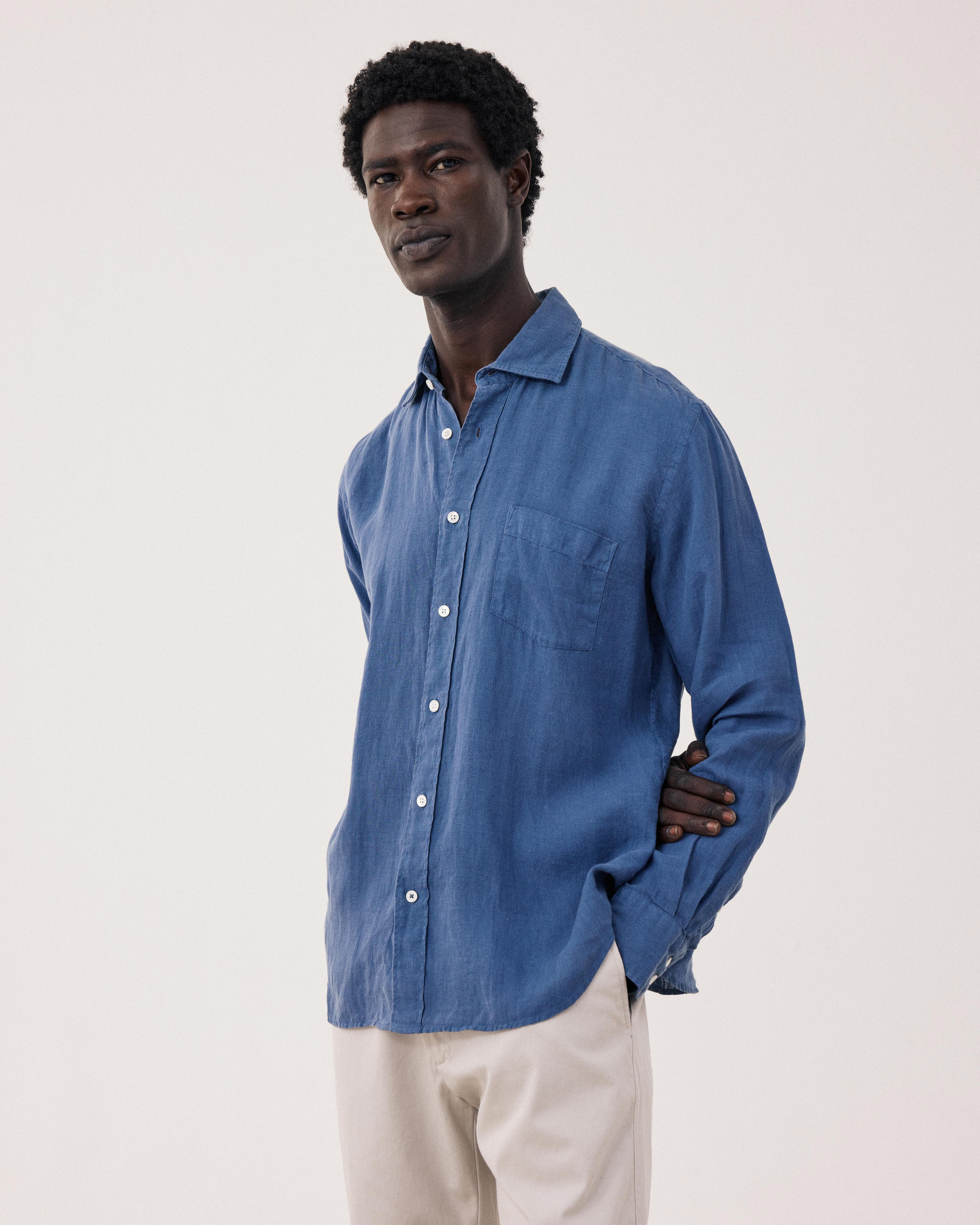 Linen Paul in Denim Blue by Hartford