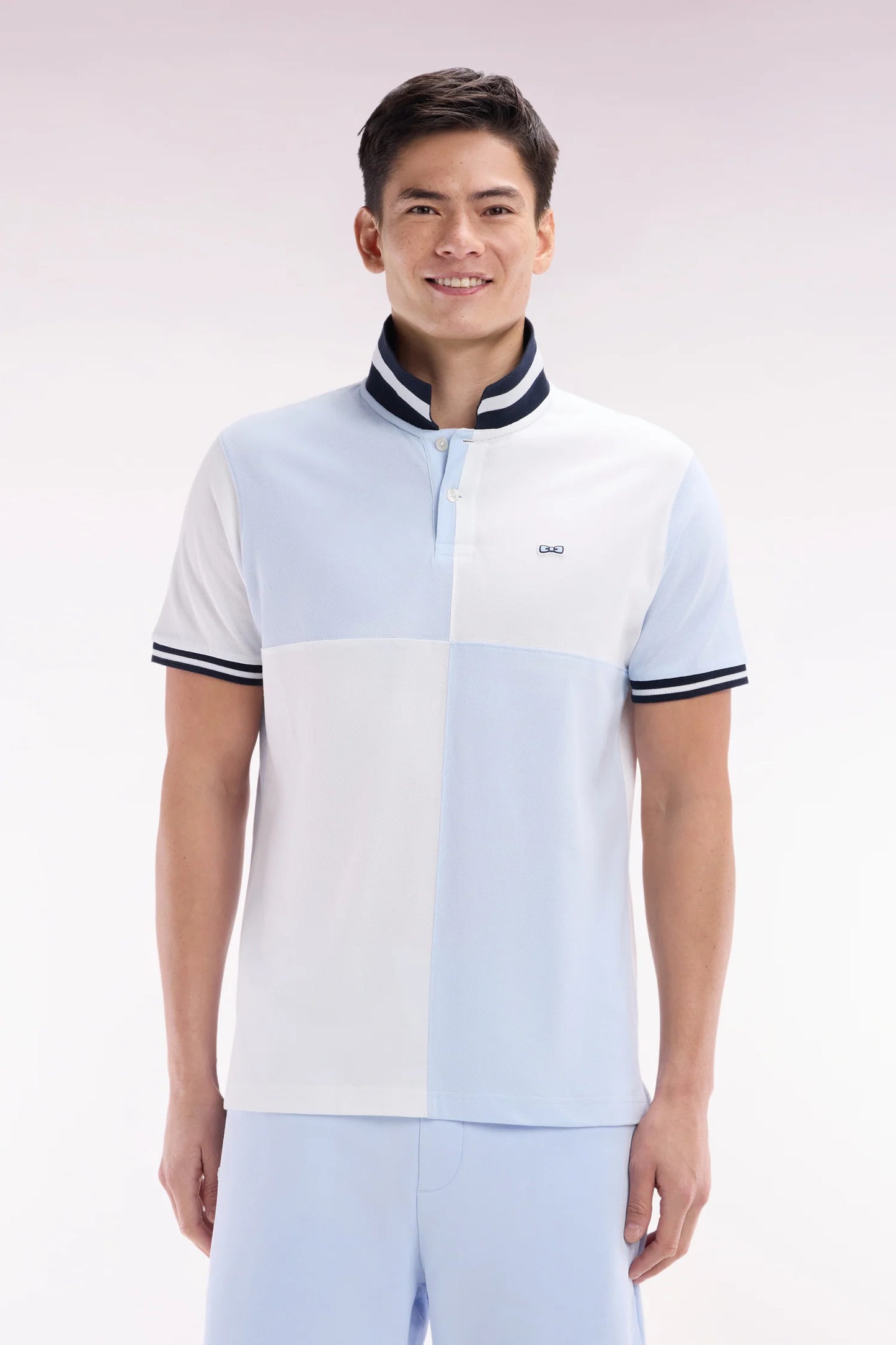 Sky blue and white polo by Eden Park