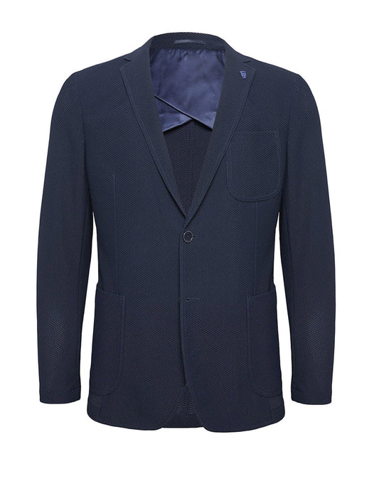 Travel jacket in navy blue by R2