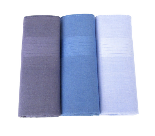 Blue Cotton Handkerchief trio by Van Buck
