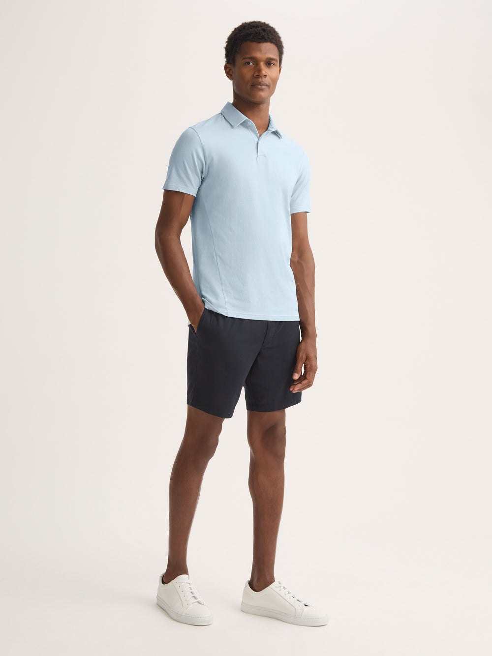 Ramsay polo in Sky Blue by Derek Rose