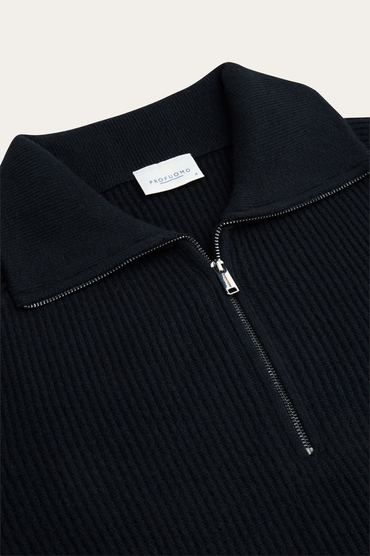 Navy Heavy Wool 1/4 Zip