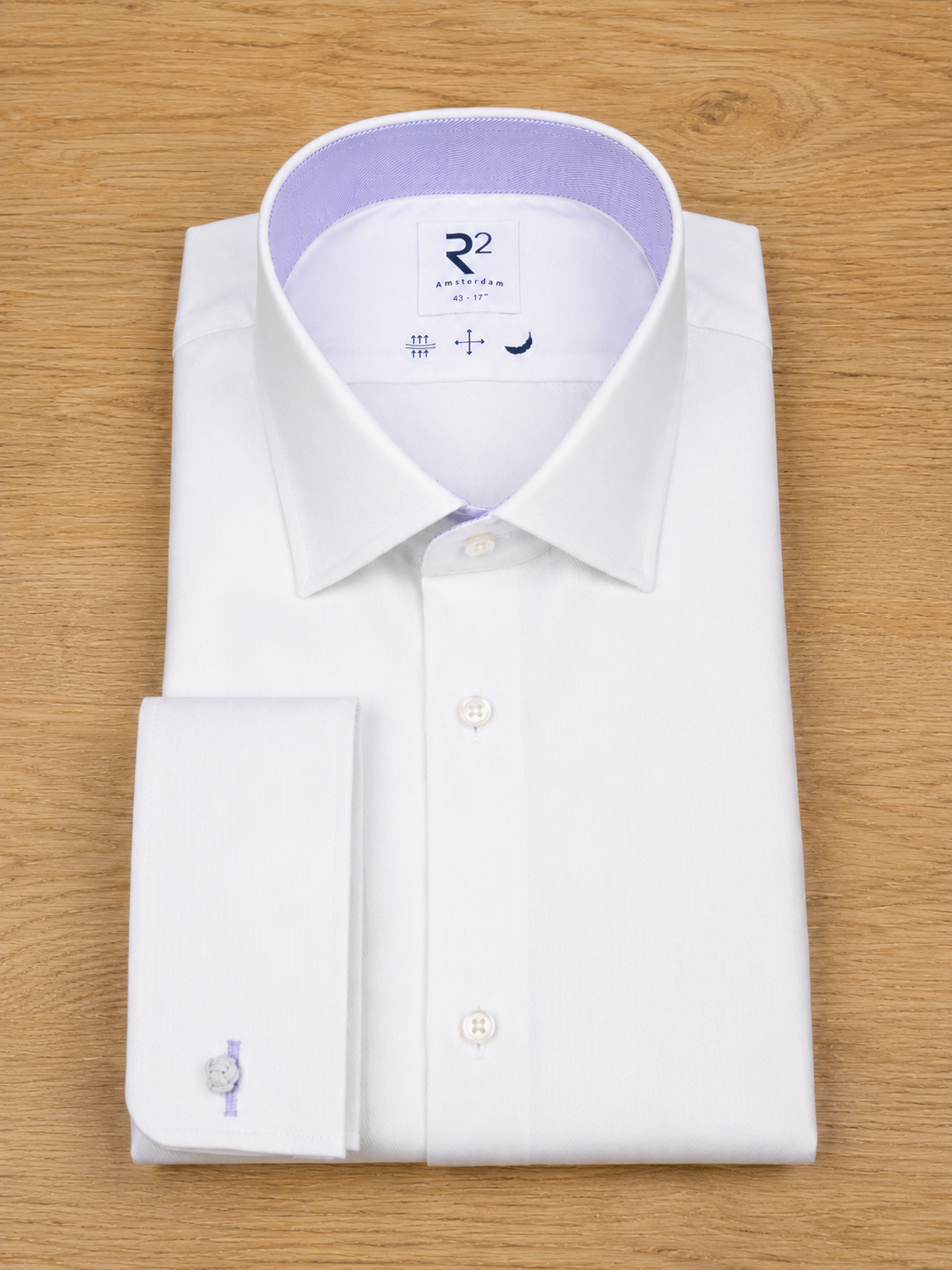 White Shirt with Double Cuffs by R2