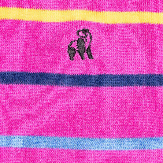 Pink Stripe socks by Swole Panda