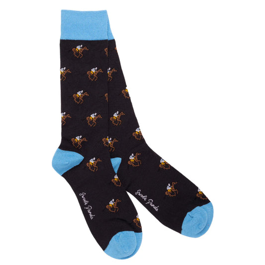 Horse and Jockey socks by Swole Panda