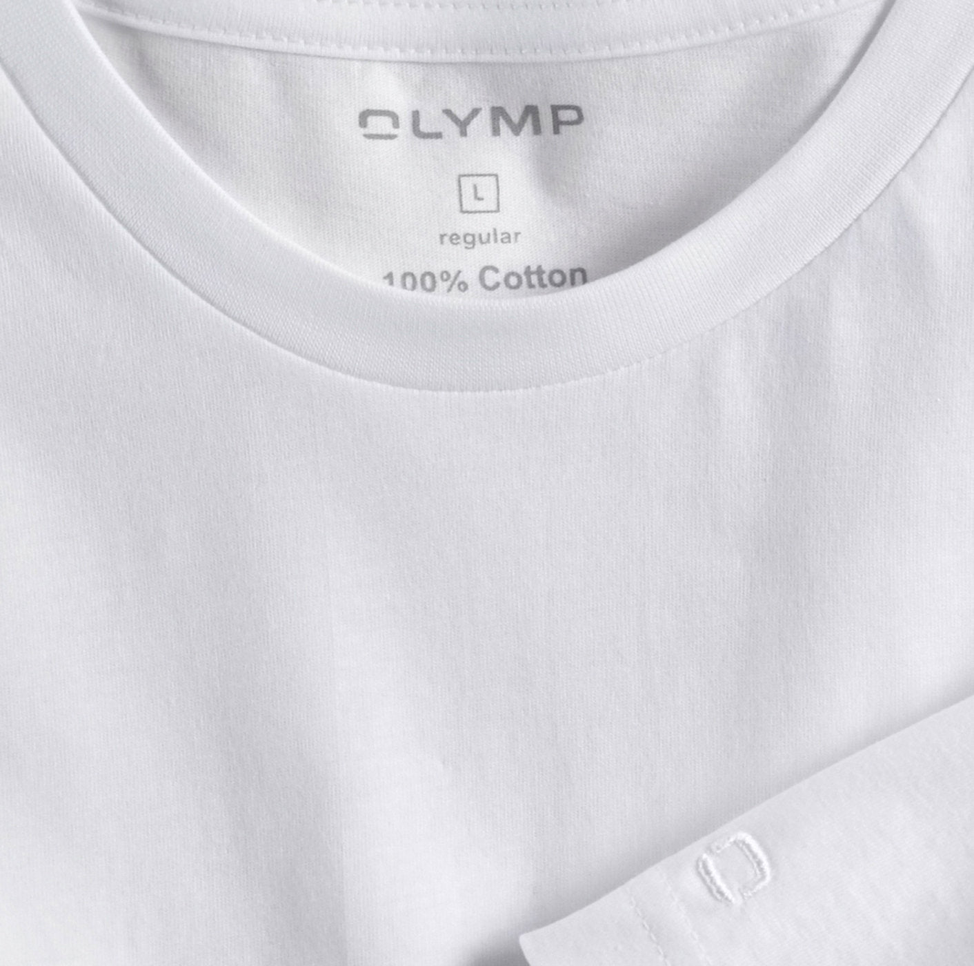 White Round Neck T-Shirt 2 Pack by OLYMP