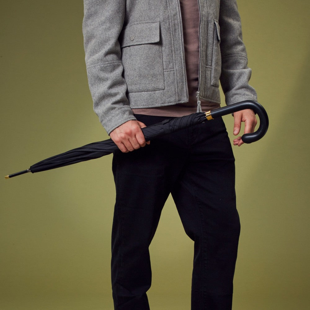 Minister with leather handle by Fulton